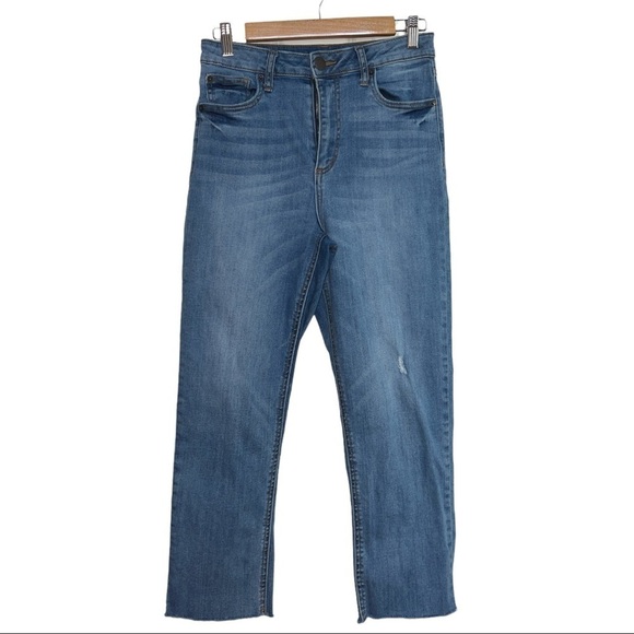 STS BLUE ALICIA MOM JEAN RAW HEM HIGH RISE WOMEN’S SIZE 28 DENIM BLUE JEANS - Picture 2 of 16